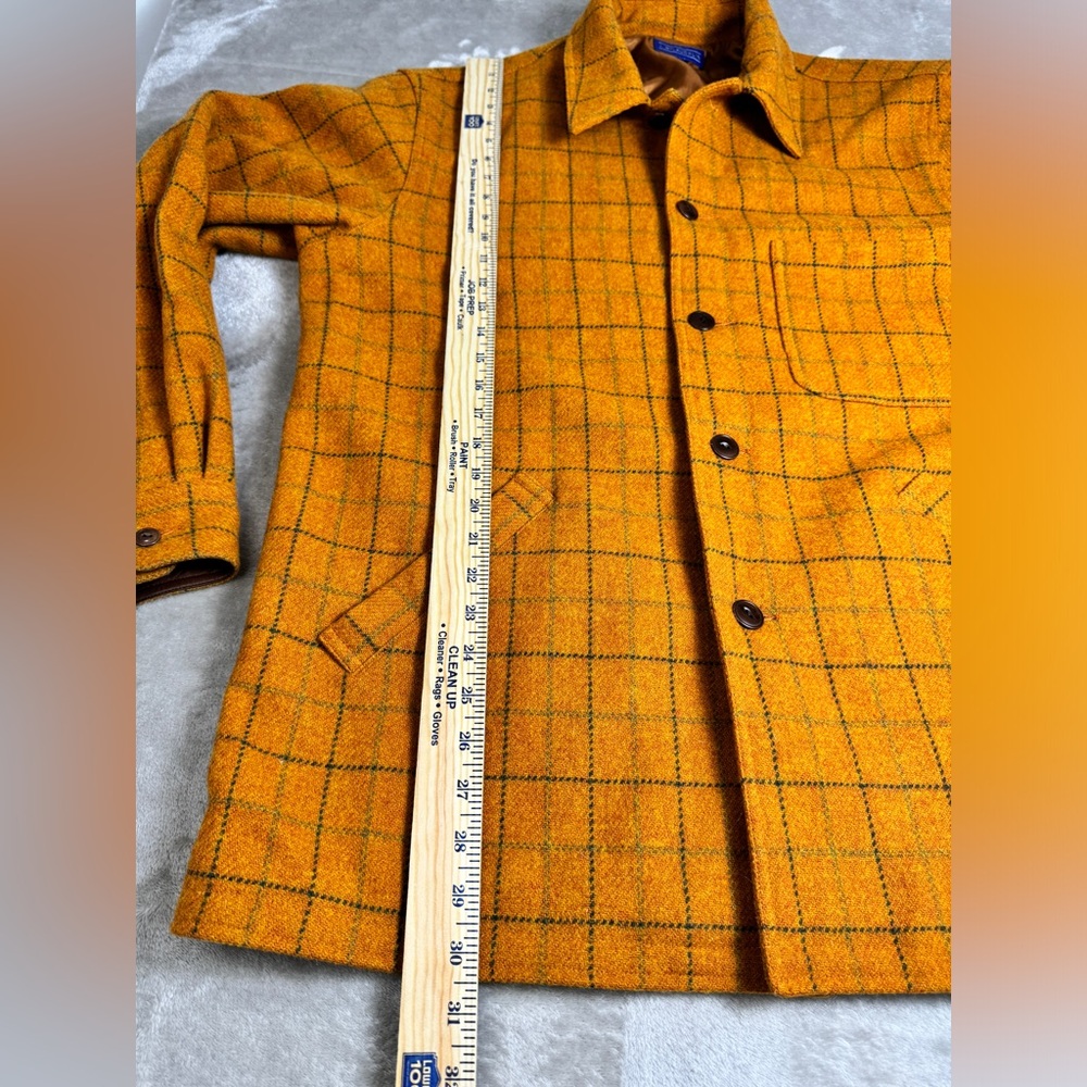 J. McLaughlin Orange Windowpane Wool Jacket - Picture 9 of 10